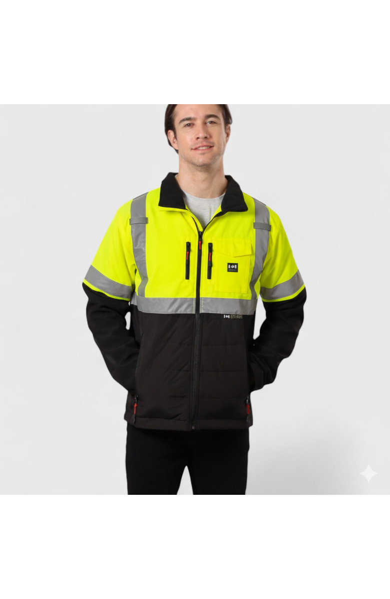 CANADA WEATHER GEAR Men's Hi-Visibility Work Jacket, Alternate, color, Yellow