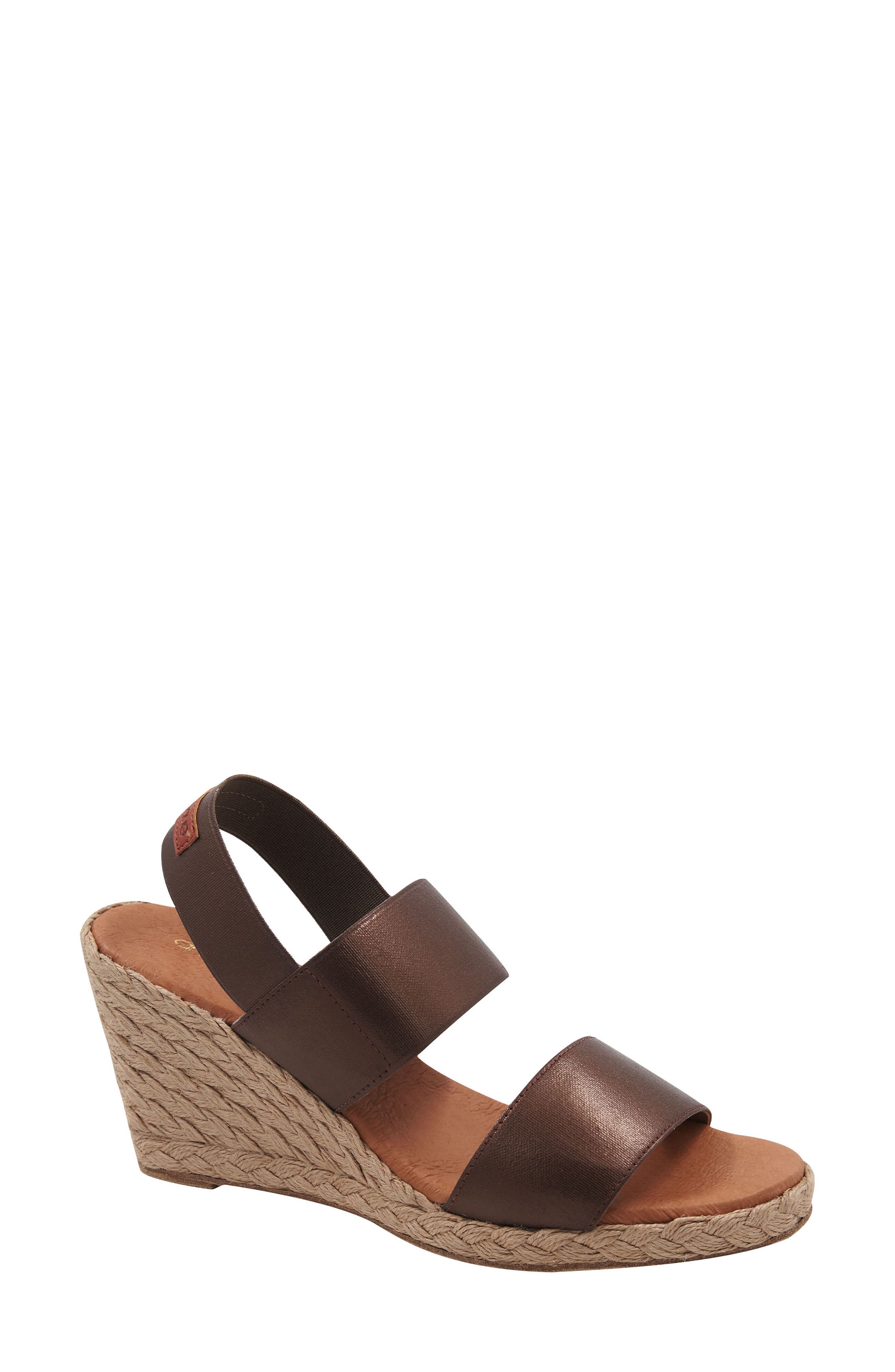 André Assous Allison Espadrille Wedge Sandal, Main, color, Bronze
