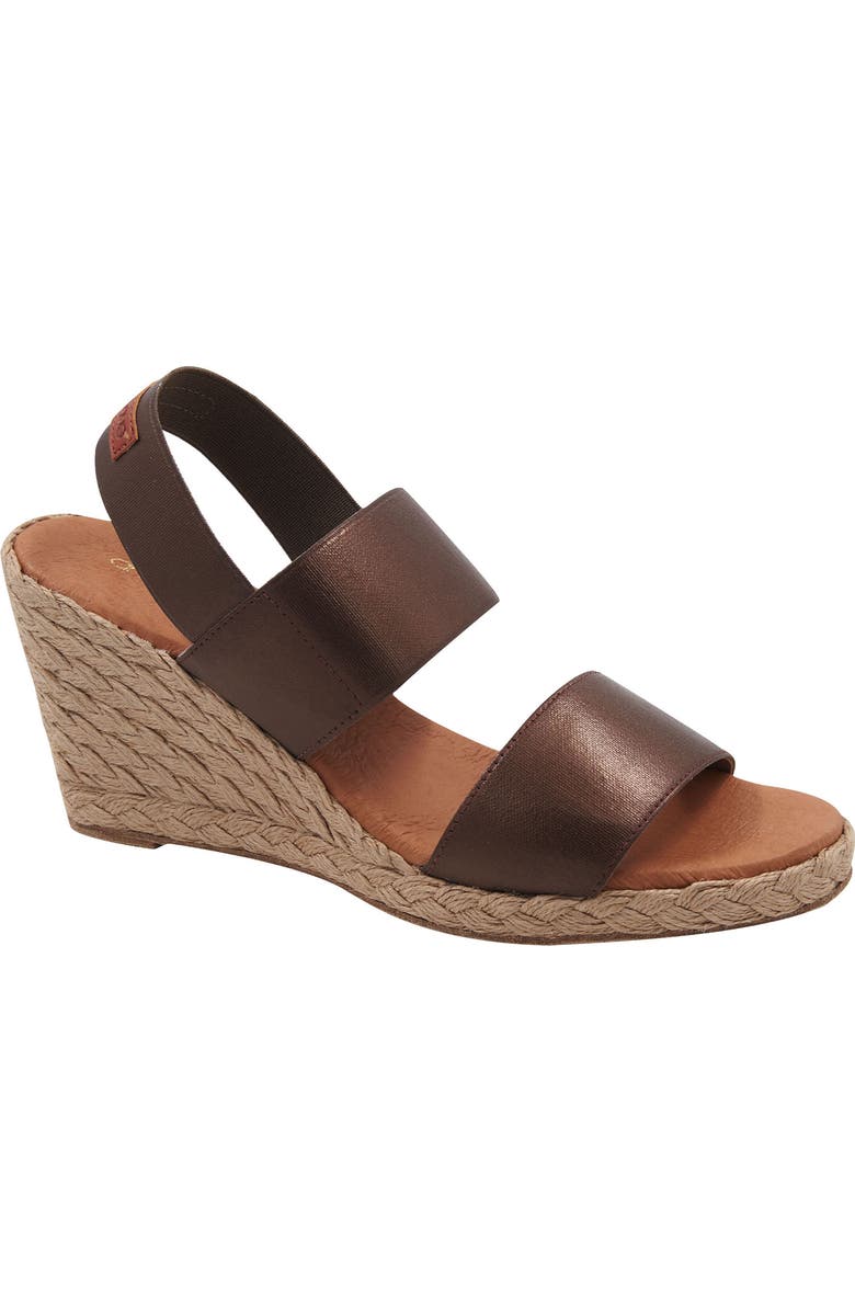 André Assous Allison Espadrille Wedge Sandal, Main, color, Bronze