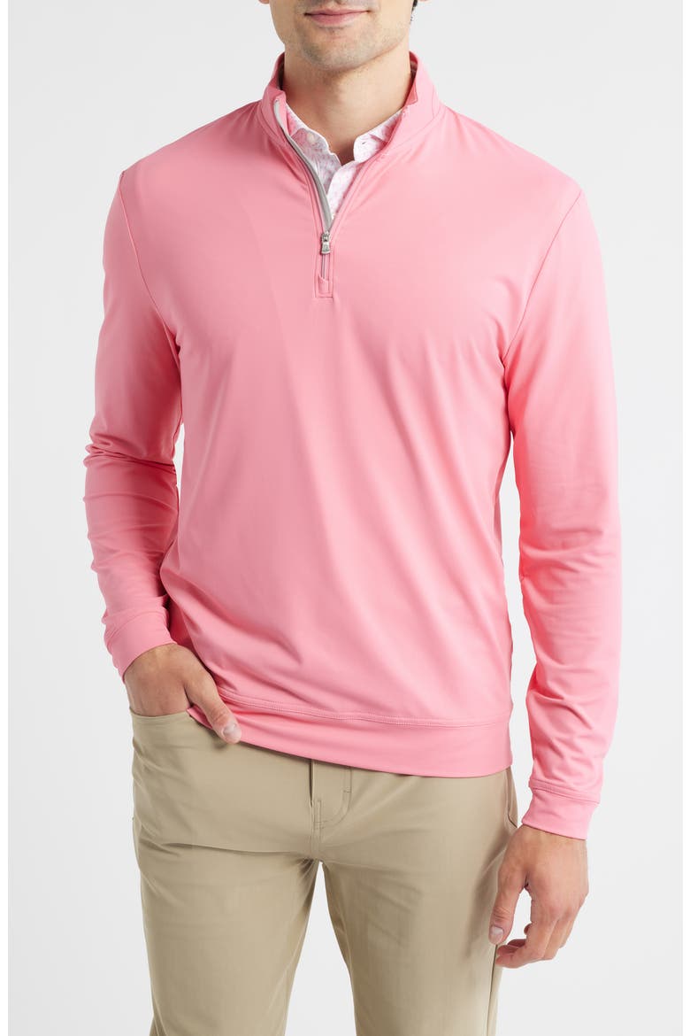 Motion Performance Quarter Zip Pullover, Main, color, PINK LEMONADE