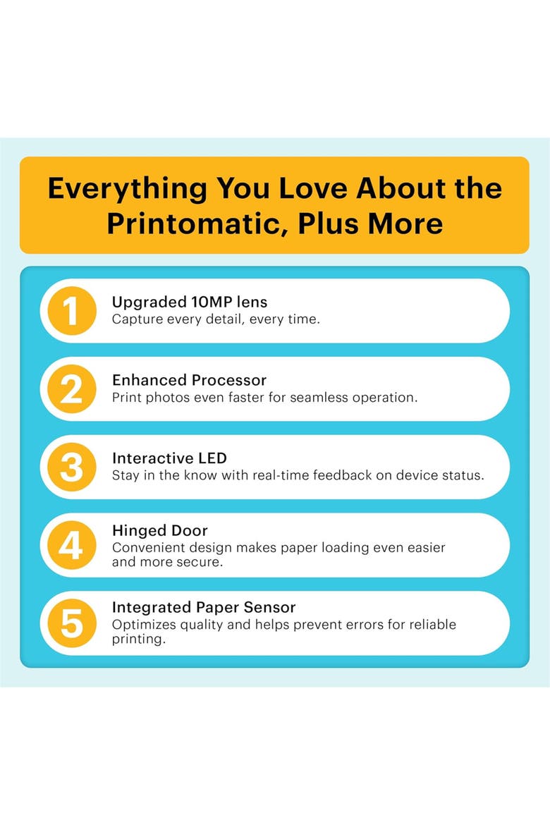 Printomatic+ Instant Camera Gift Bundle Kit, Alternate, color, Blue