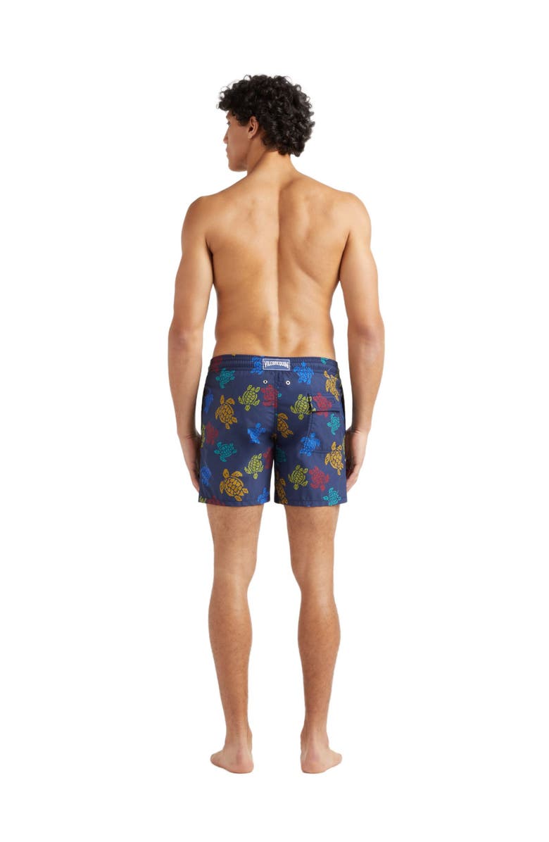 Vilebrequin Men's Ronde Des Tortues Tricot Swim Shorts, Alternate, color, Bleu Marine
