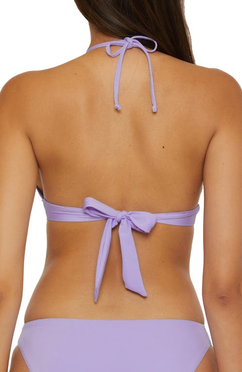Becca Fiesta Halter Bikini Top In Bellflower