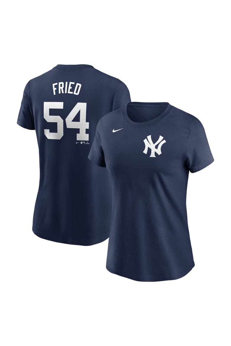 Women's Nike Max Fried Navy New York Yankees Fuse Name & Number T-Shirt, Main, color, Navy