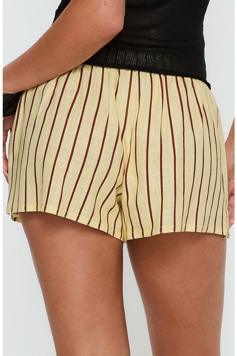Abigayle Stripe Drawstring Shorts, Alternate, color, YELLOW