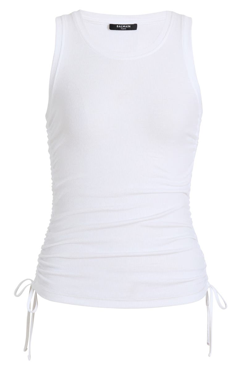 Balmain Draped tank top, Alternate, color, White