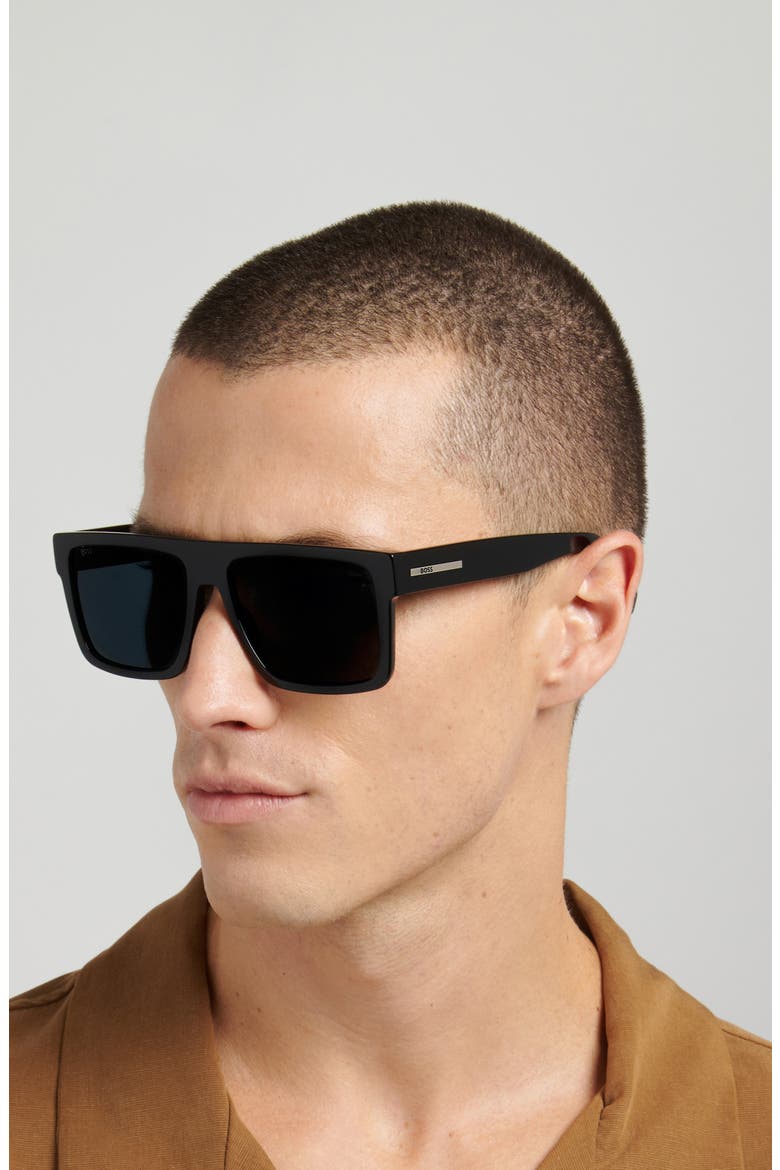 58mm Sunglasses, Alternate, color, BLACK/ GYHC GNSP AR