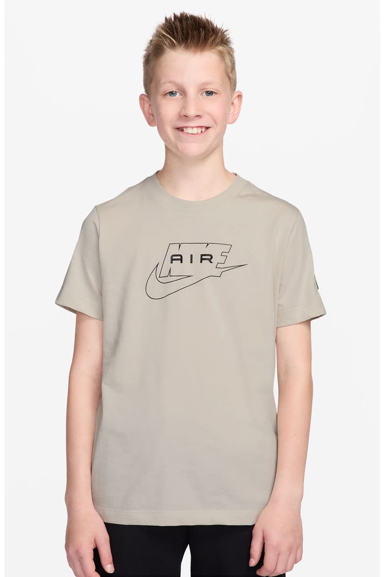 Kids' Sportswear Nike Air Cotton Graphic T-Shirt, Main, color, LIGHT BONE/ BLACK
