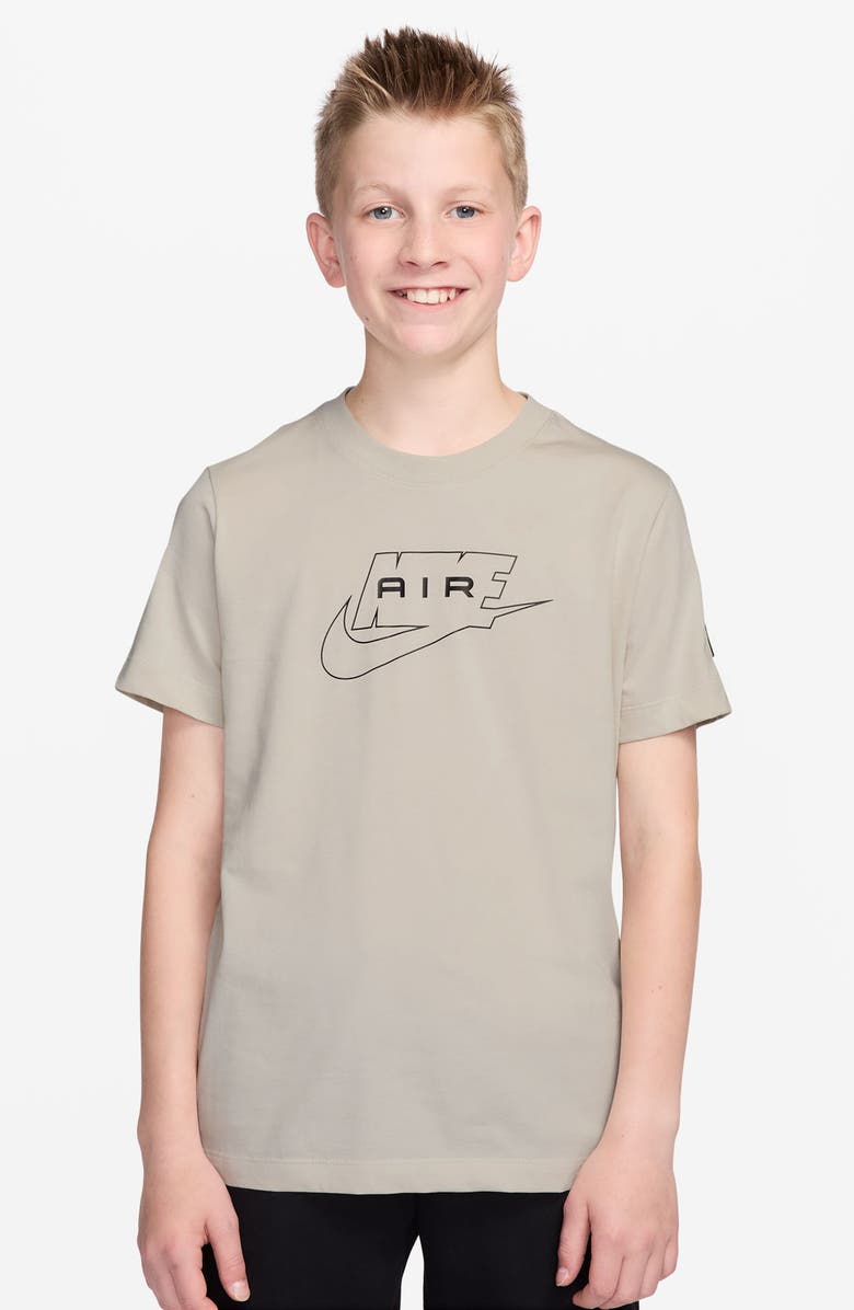 Nike Kids' Sportswear Nike Air Cotton Graphic T-Shirt, Main, color, Light Bone/ Black