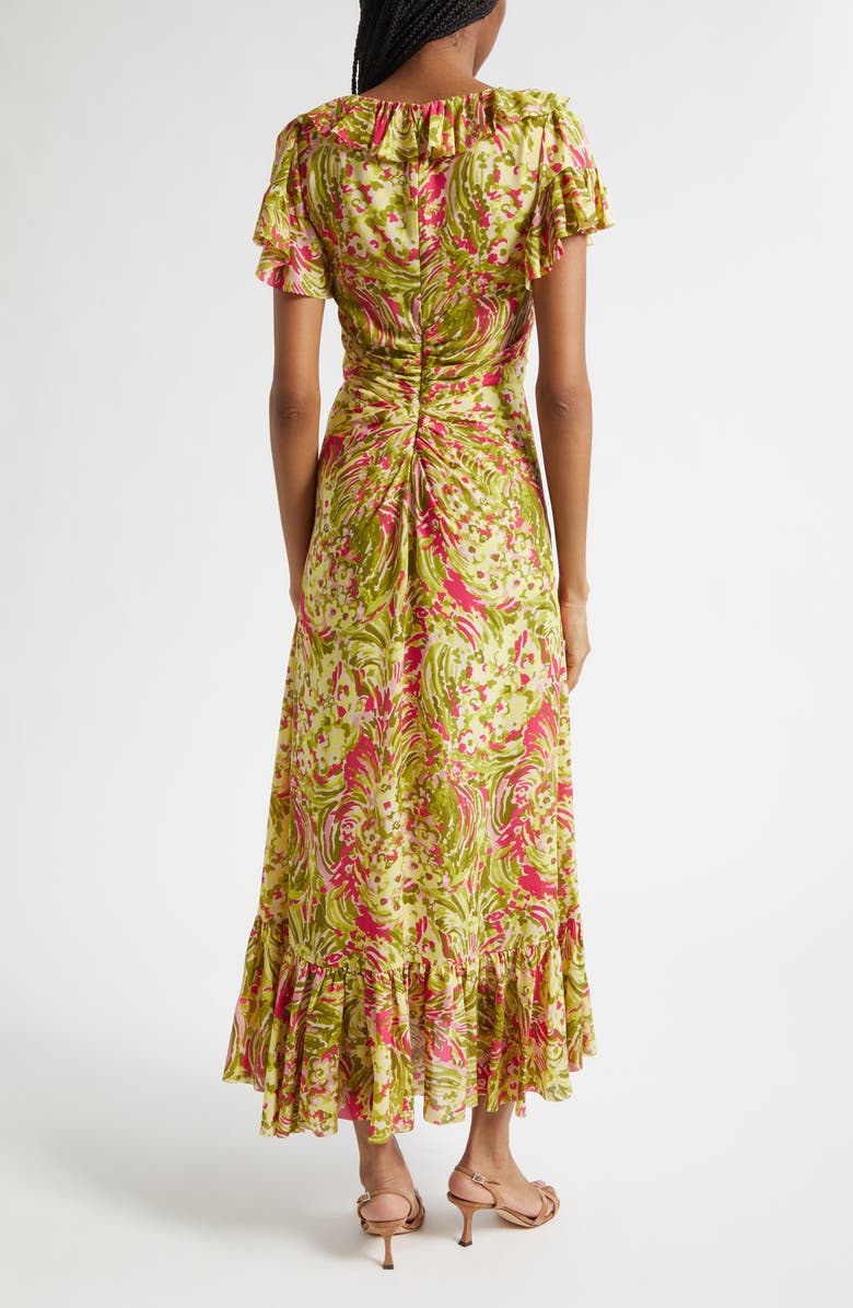 Cinq à Sept Daisy Swirl Ivey Floral Dress, Alternate, color, Pink Amethyst Multi
