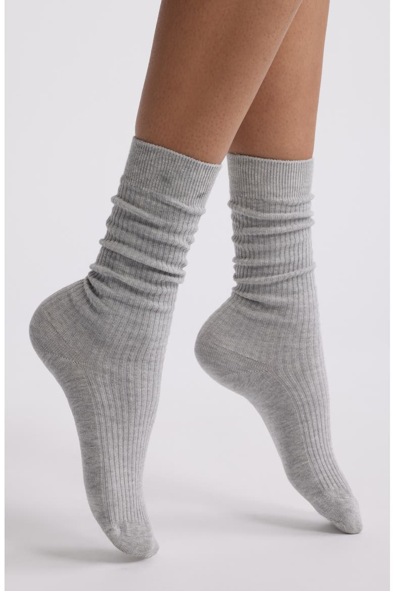 Slouch Dress Socks, Main, color, GREY HEATHER