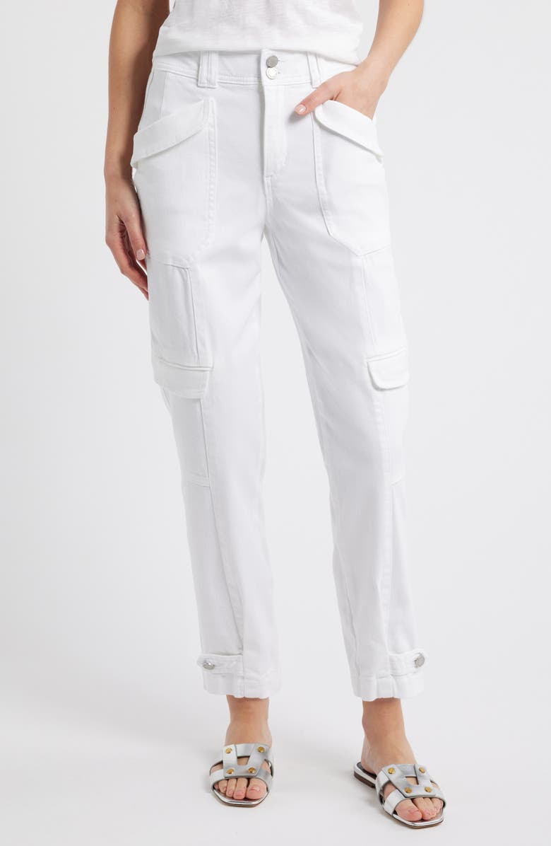 Wit & Wisdom 'Ab'Solution High Waist Ankle Tapered Twill Cargo Pants, Main, color, 