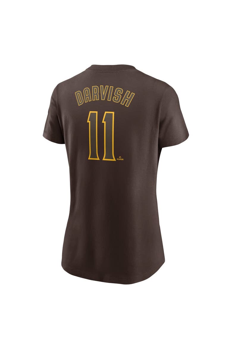 Women's Nike Yu Darvish Brown San Diego Padres Fuse Name & Number T-Shirt, Alternate, color, Brown