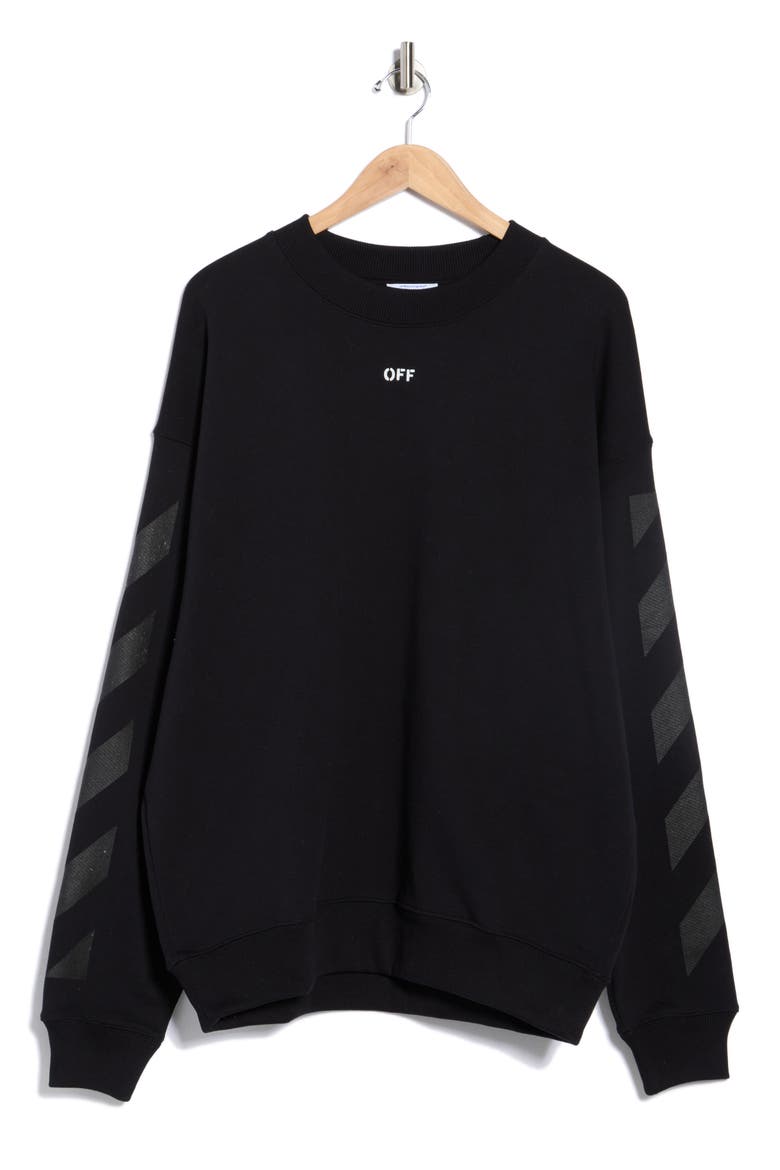 Cornely Diagonal Skate Graphic Sweatshirt, Alternate, color, BLACK-WHITE