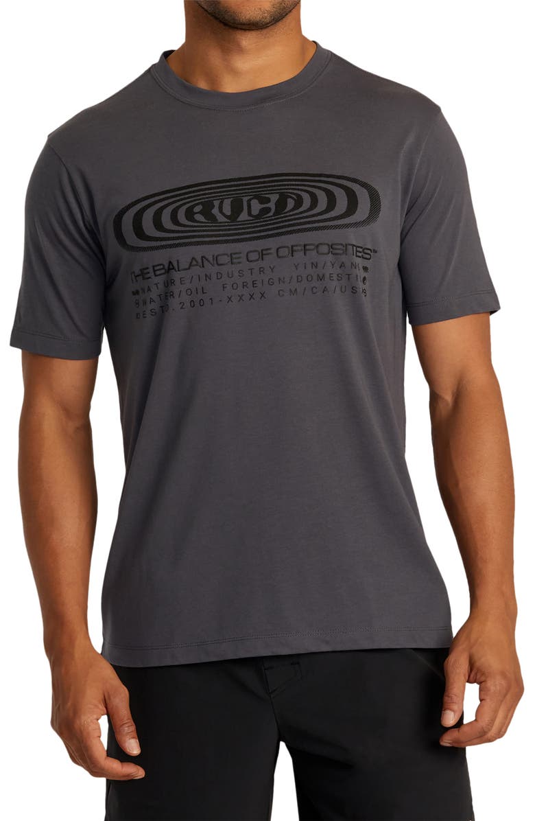 RVCA Ripple Logo Graphic Performance T-Shirt, Main, color, 