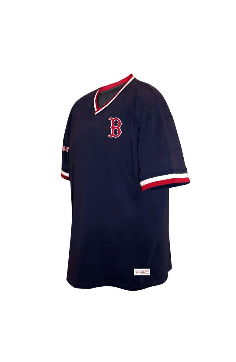Mitchell & Ness Men's Mitchell & Ness Navy Boston Red Sox Big & Tall V-Neck T-Shirt, Main, color, 