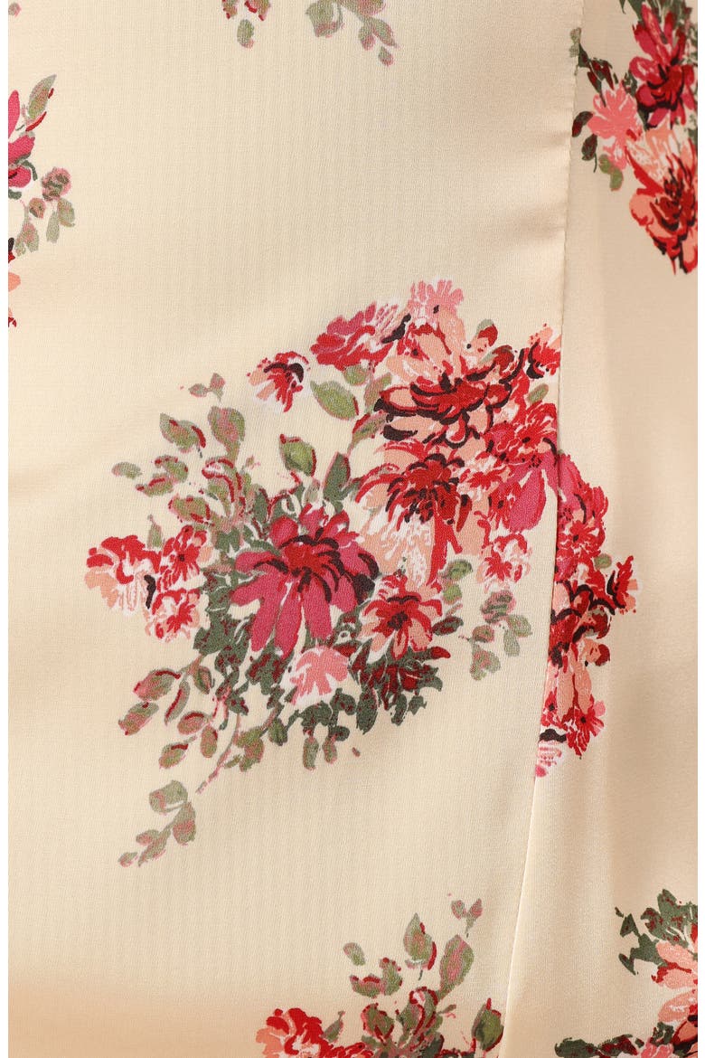 Cinta Floral Midi Dress, Alternate, color, WHITE