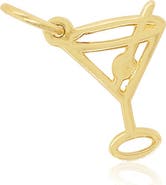 The Lovery Fine Jewelry Mini Gold Martini Glass Charm