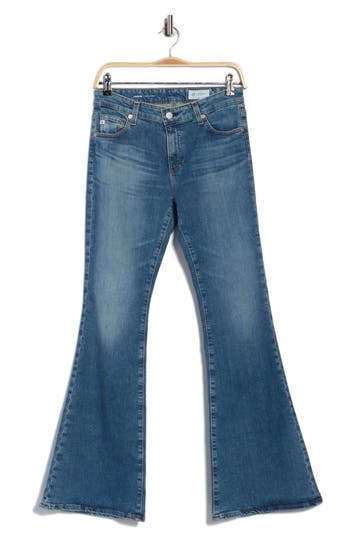 Ag Mid Rise Flare Leg Jeans In Blue