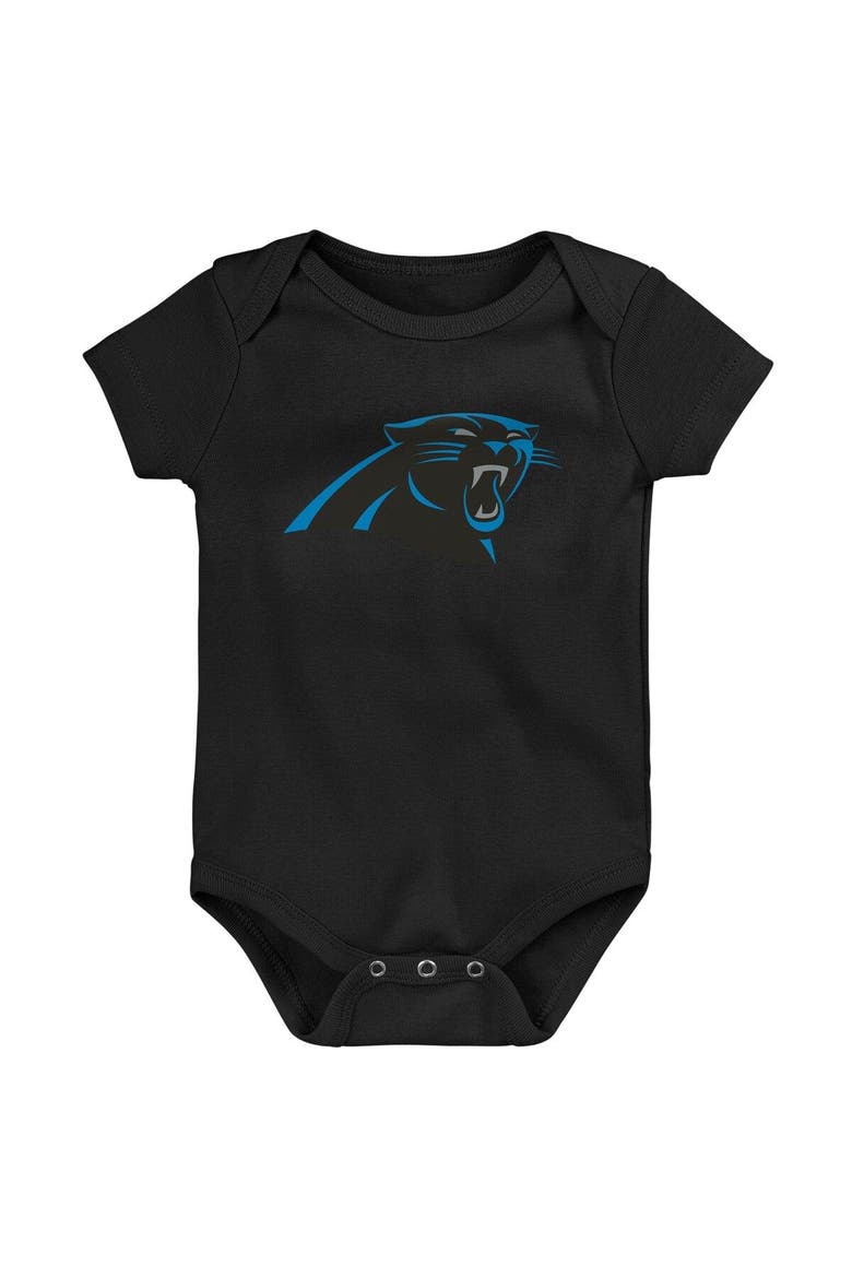 Infant Black/Blue/Heathered Gray Carolina Panthers 3-Pack Game On Bodysuit Set, Alternate, color, Black