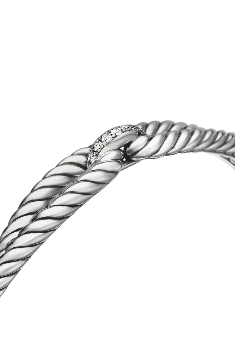 David Yurman Cable Loop Bracelet with Diamonds, Alternate, color, 