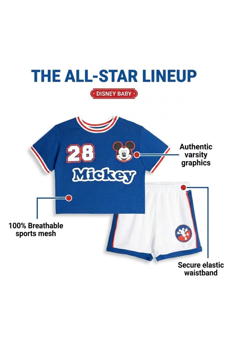 Mickey Mouse Soccer Jersey and Shorts Set, Alternate, color, Mickey Royal Blue