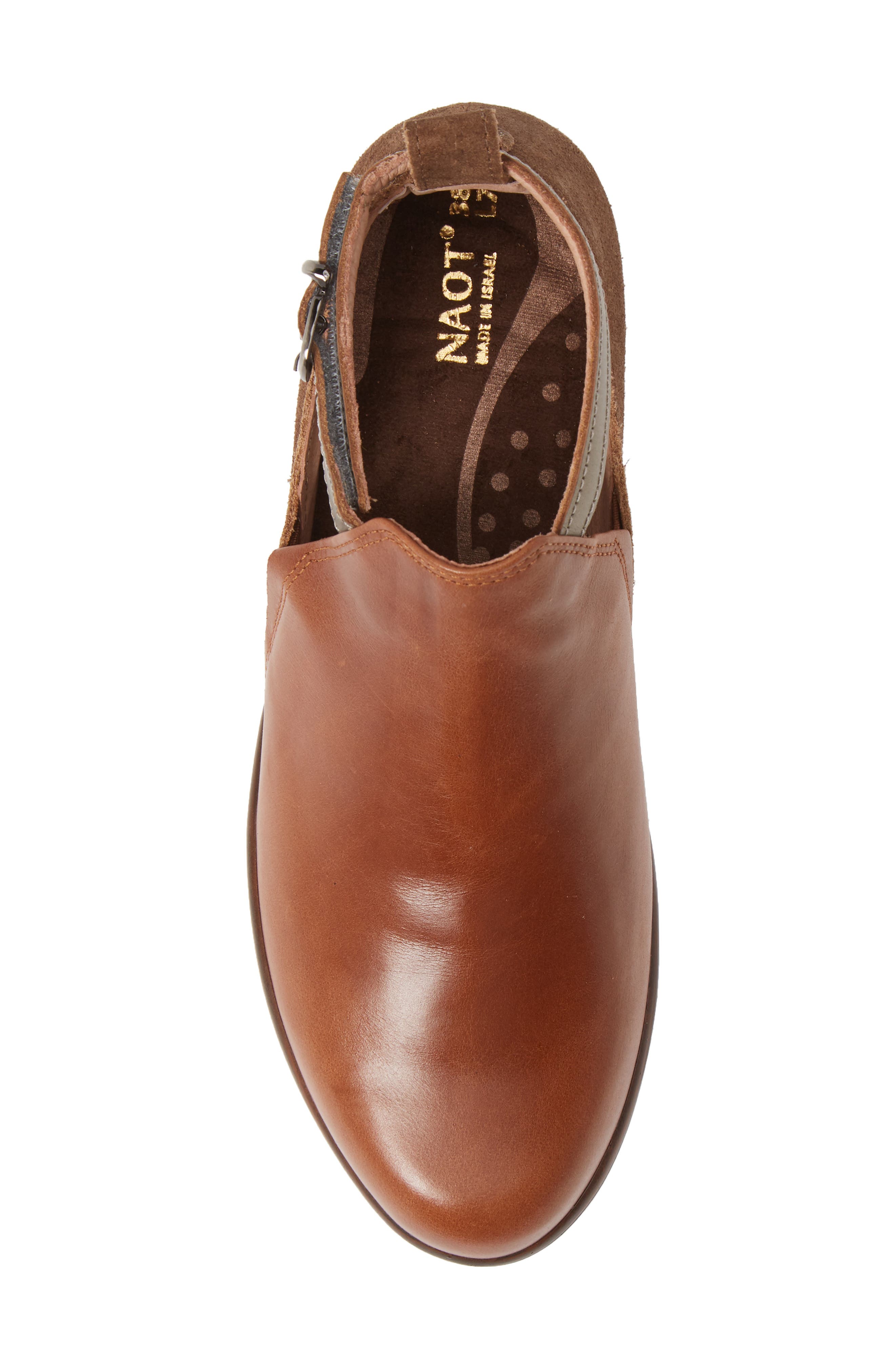 Naot Kamsin Colorblock Bootie, Alternate, color, Maple/ Antique/ Pewter Leather