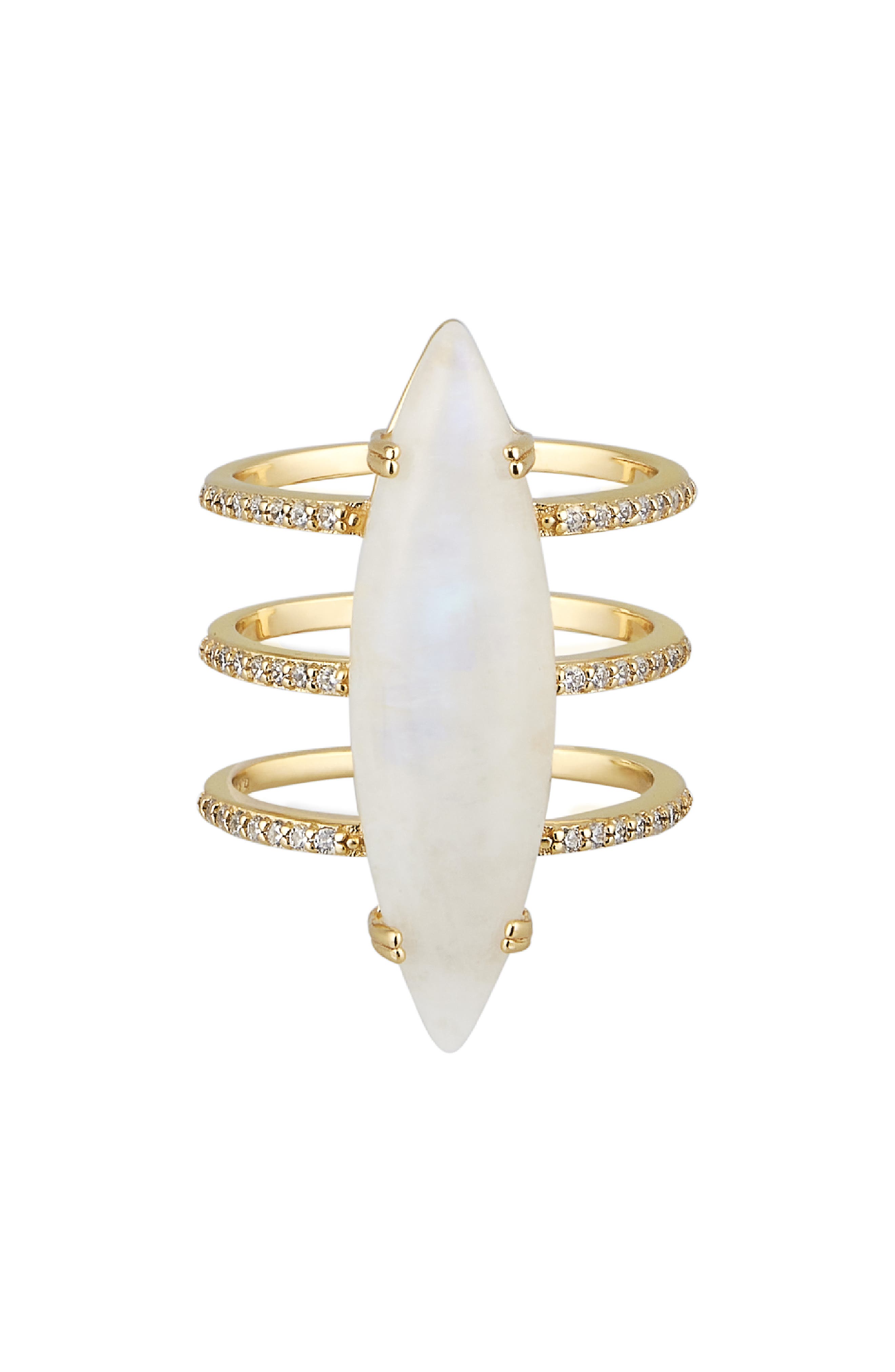 ADORNIA FINE Marquis Moonstone Ring