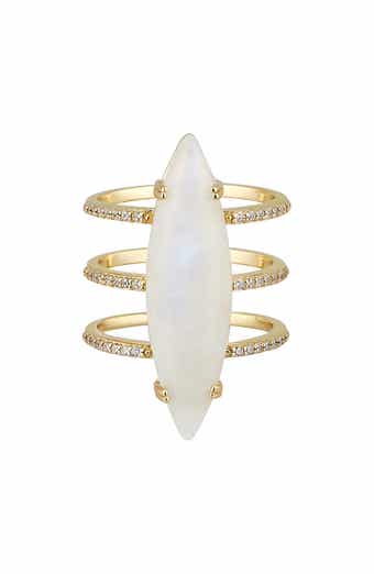 ADORNIA FINE Marquis Moonstone Ring