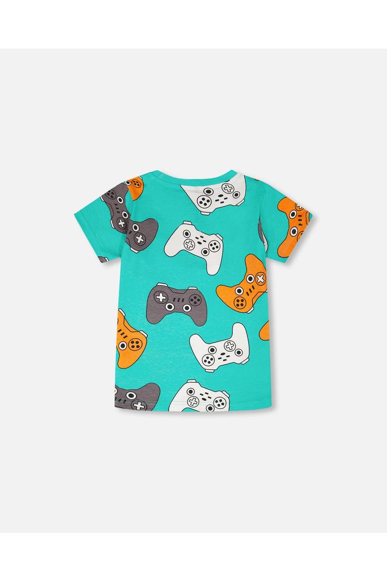 Organic Cotton Jersey Gamepads T-Shirt, Alternate, color, Blue Printed Gamepads