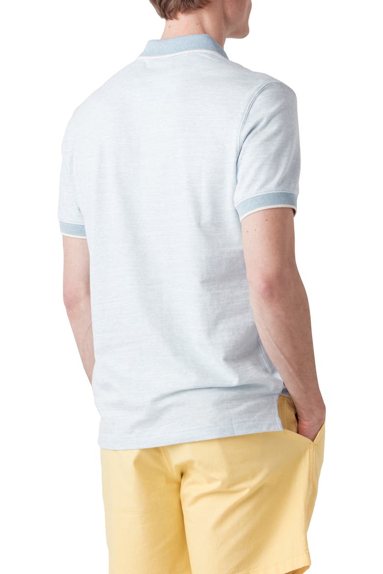 Langs Beach Sports Fit Slub Tipped Polo, Alternate, color, MIST