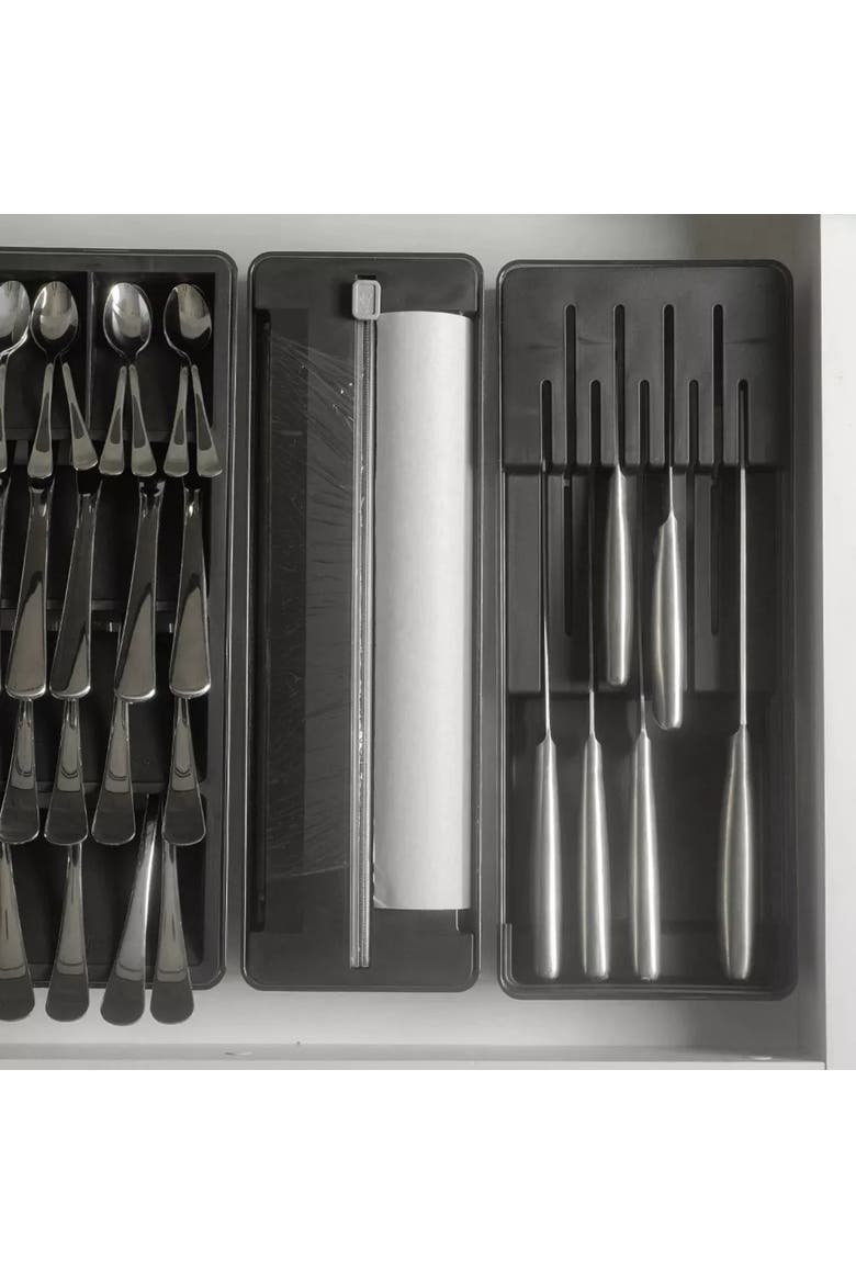 Modular Multipurpose In-Drawer Utensil Organizer Set, Alternate, color, Black