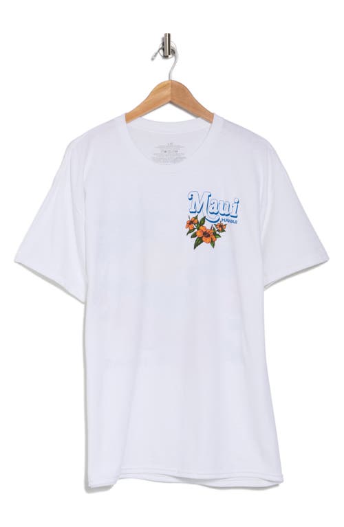 Philcos Maui Hawaii Graphic Print T-shirt In White