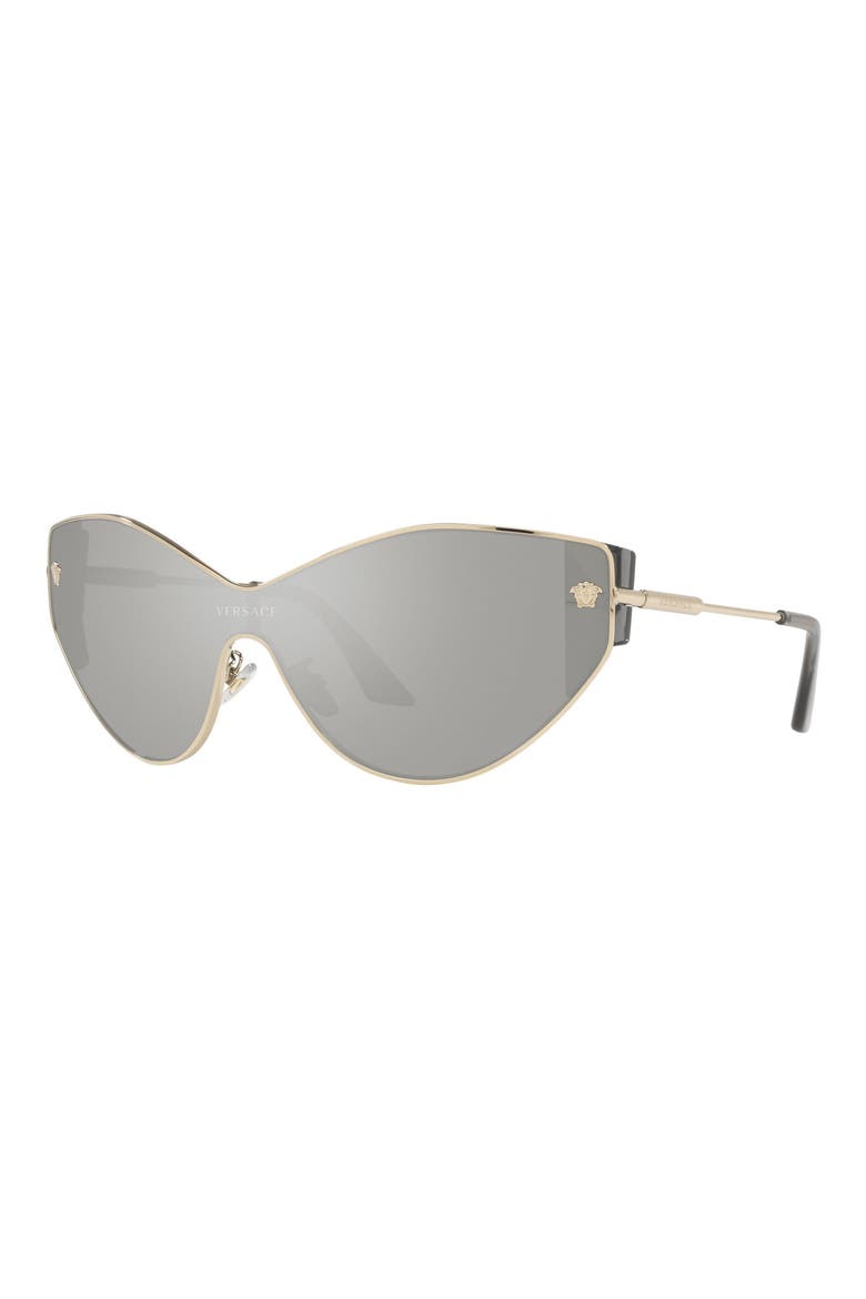 Cat Eye Shield Sunglasses, Alternate, color, PALE GOLD