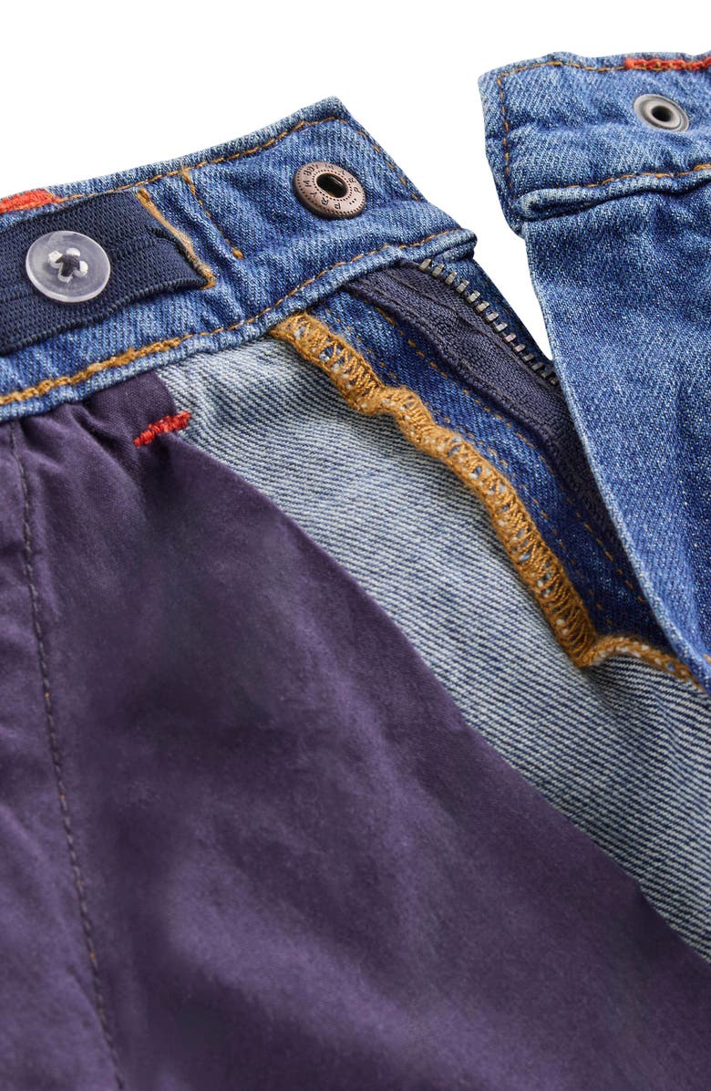 Mini Boden Kids' Vertical Stripe Carpenter Shorts, Alternate, color, Shadow Stripe