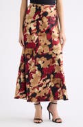 Anne Klein Print Flare Maxi Skirt
