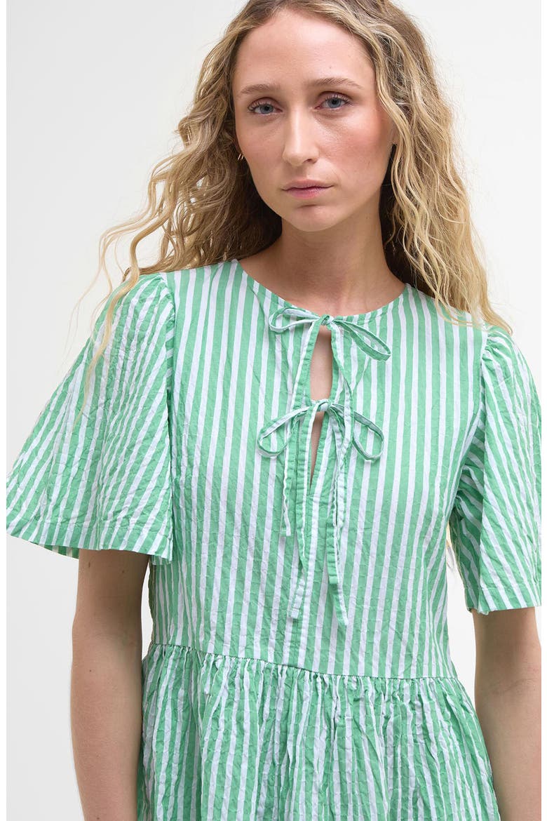 Daison Stripe Seersucker Minidress, Alternate, color, KELLY GREEN STRIPE