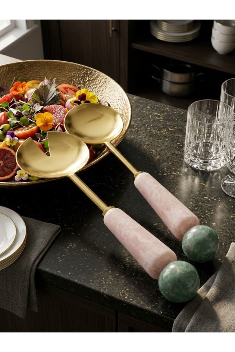 Copenhagen Salad Servers, Set of 2, Alternate, color, Multicolored