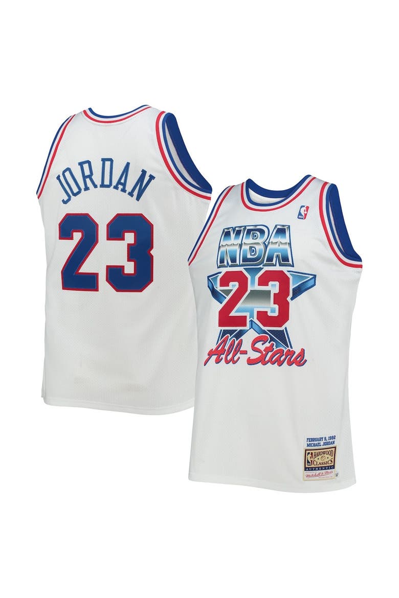 Men's Mitchell & Ness Michael Jordan White Eastern Conference Hardwood Classics 1992 NBA All-Star Game Authentic Jersey, Main, color, White