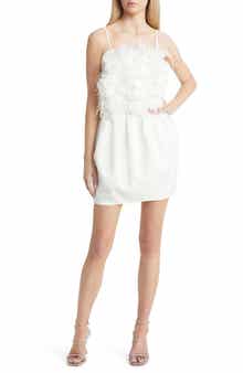 Feather Bodice Minidress