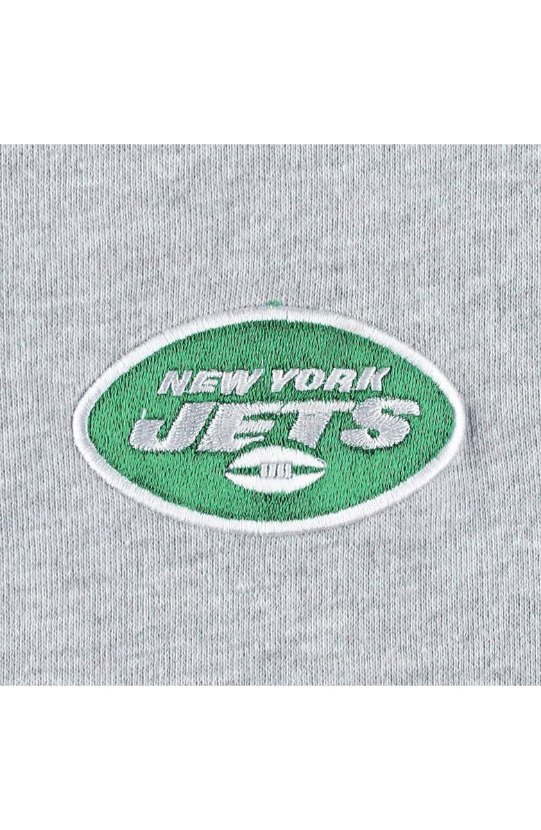PROFILE Men's Heather Gray New York Jets Big & Tall Fleece Raglan Full-Zip Hoodie Jacket, Alternate, color, 