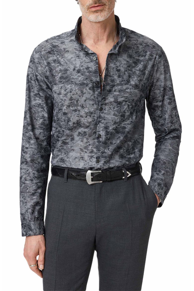 Vistra Cotton Button-Up Shirt, Main, color, CHARCOAL