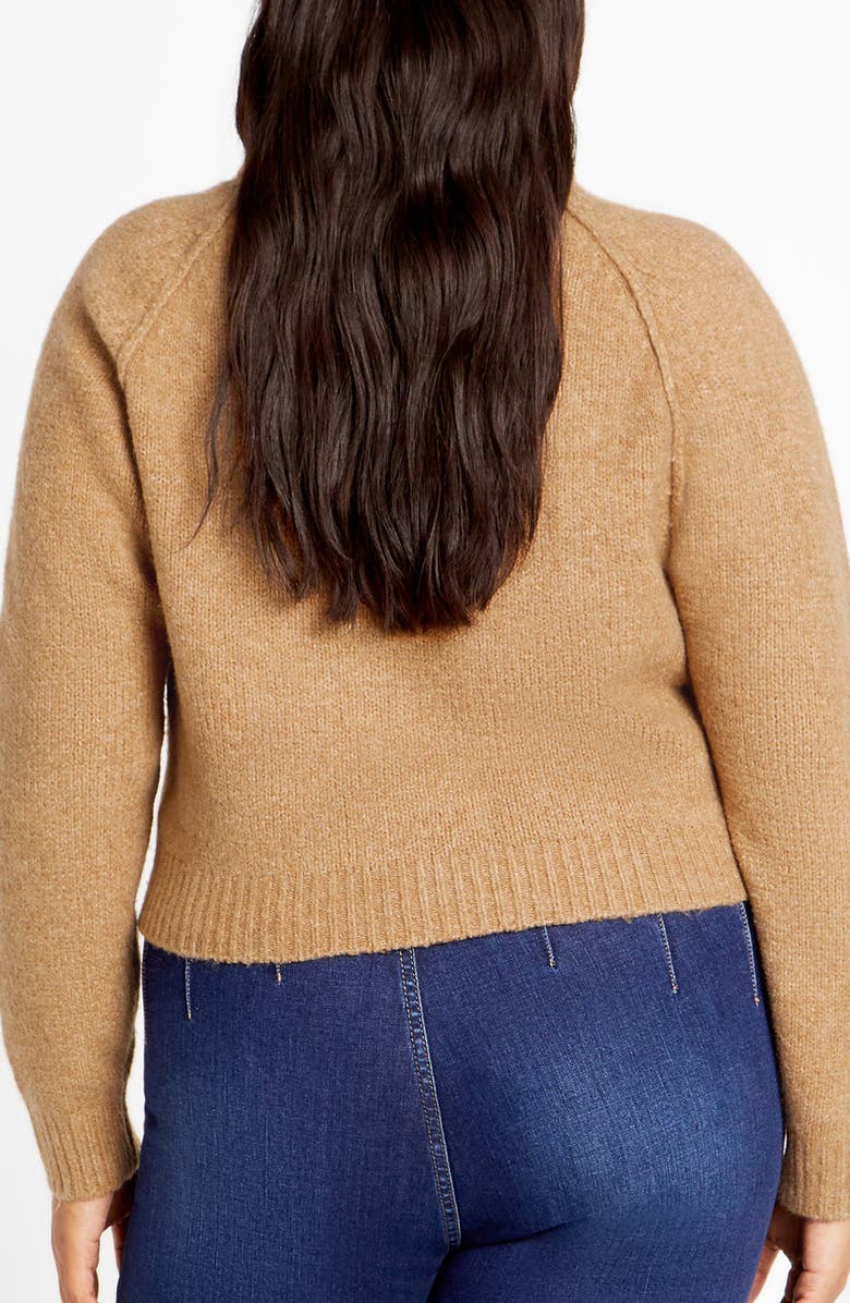 City Chic Demi Turtleneck Sweater, Alternate, color, Sand