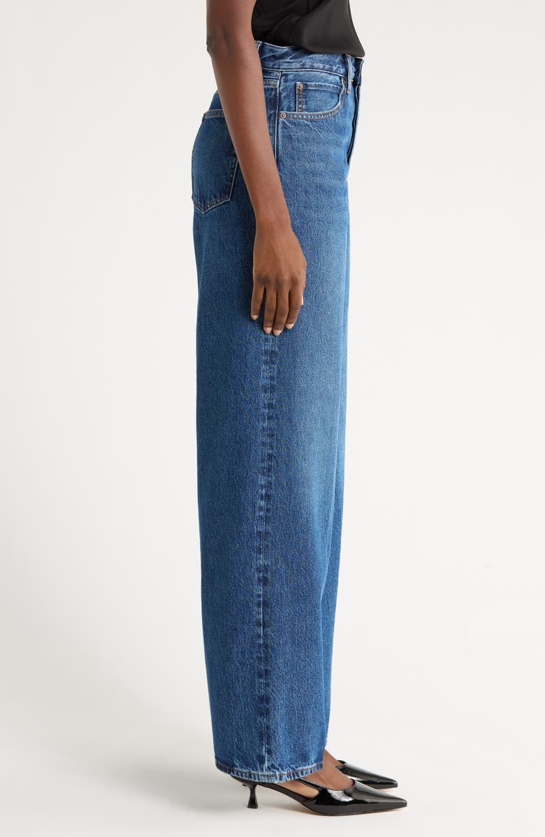 FRAME The Collegiate Super High Waist Wide Leg Jeans, Alternate, color, Galactic