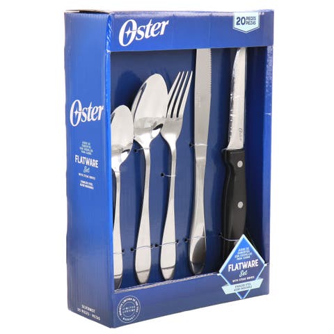 Silvermist 20 Piece Stainless Steel Flatware Set with Steak Knives