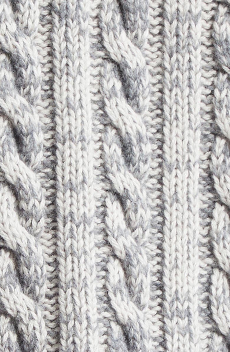 Waste Yarn Project Niall Colorblock Crop One of a Kind Cable Knit Cardigan, Alternate, color, Multicolored