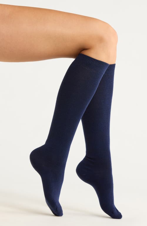 Nordstrom Knee High Merino Wool Blend Socks In Blue