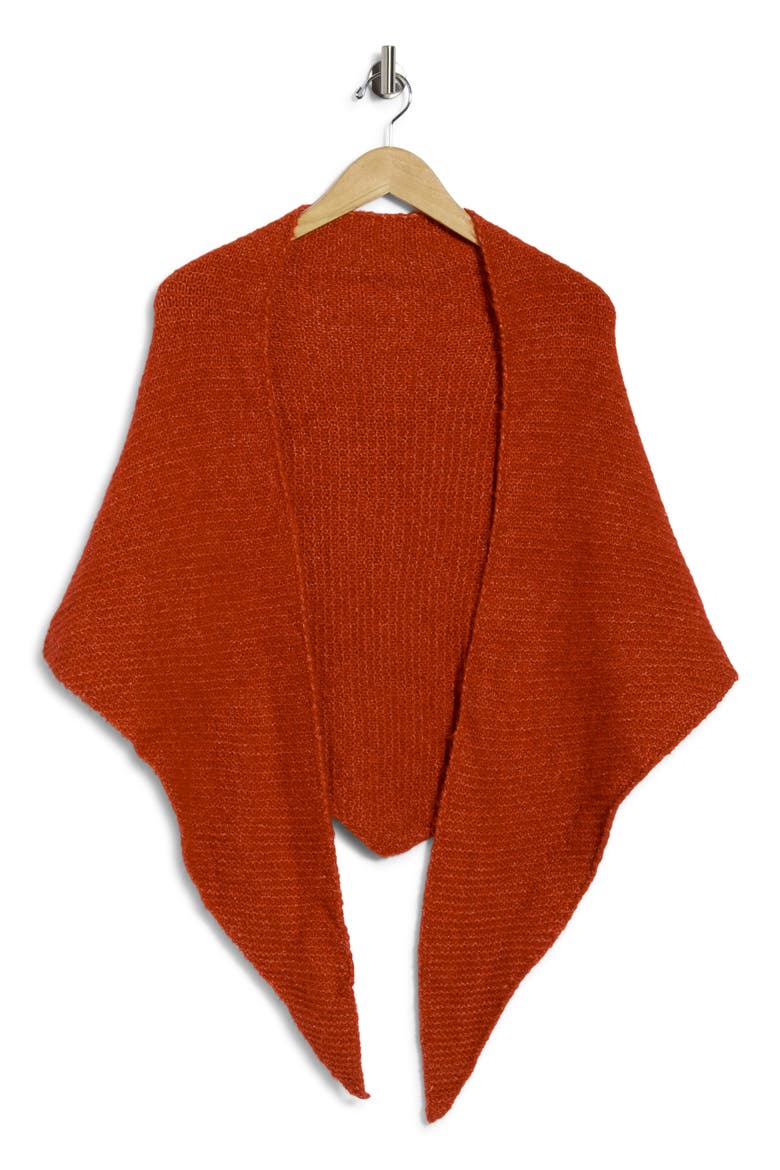 Chunky Triangle Scarf, Alternate, color, RED