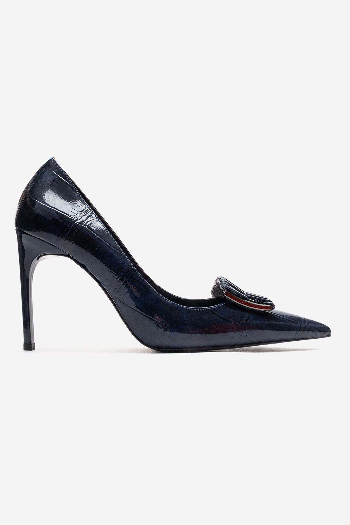 Guerni Stiletto Pump, Alternate, color, Navy Print