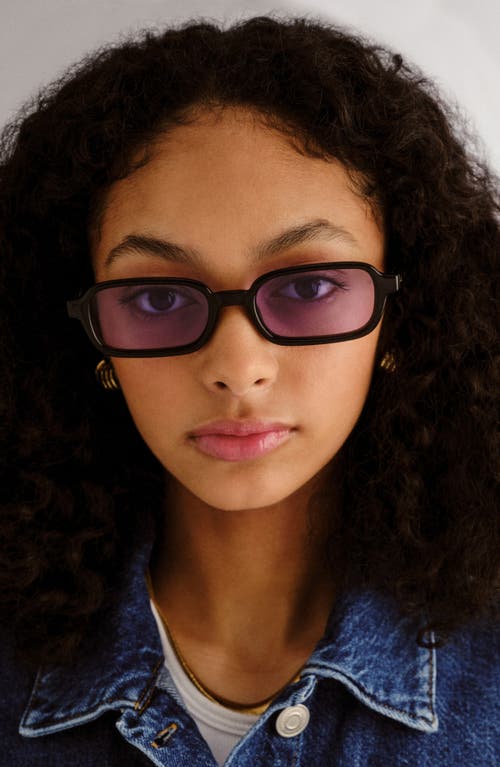 Le Specs Pilferer In Black/lilac Tint
